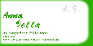 anna vella business card